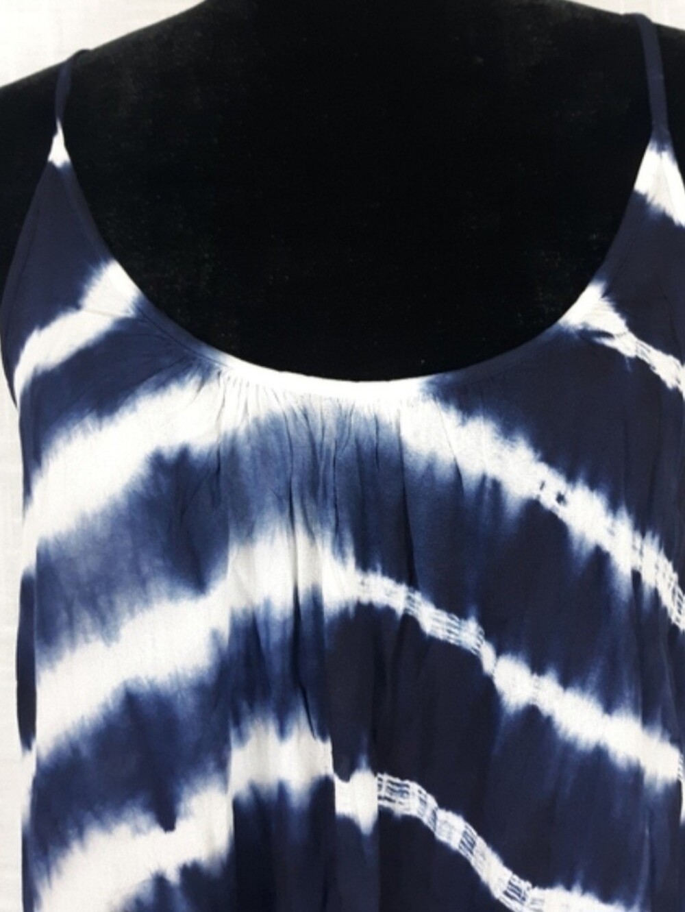 Raviya Blue Tie Dye Boho Hippie Embellished Strappy Fairy Maxi Dress Size Large - Picture 11 of 16